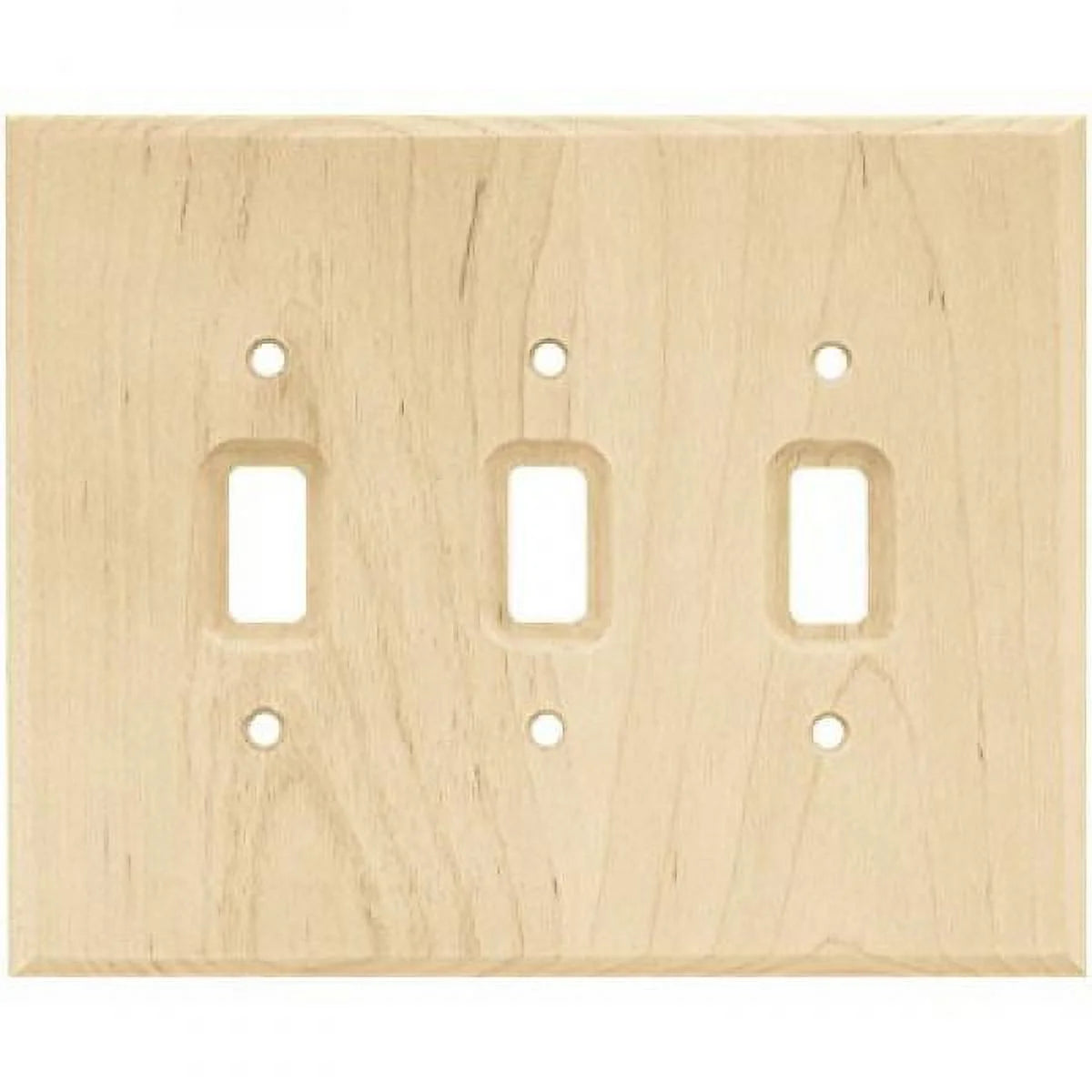 Wood Square Triple Switch Wall Plate U849