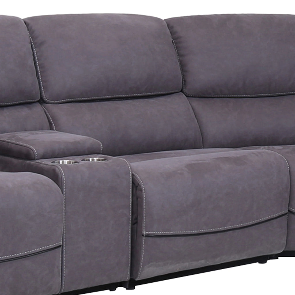 Gray Fabric Power Reclining Sectional Y969535