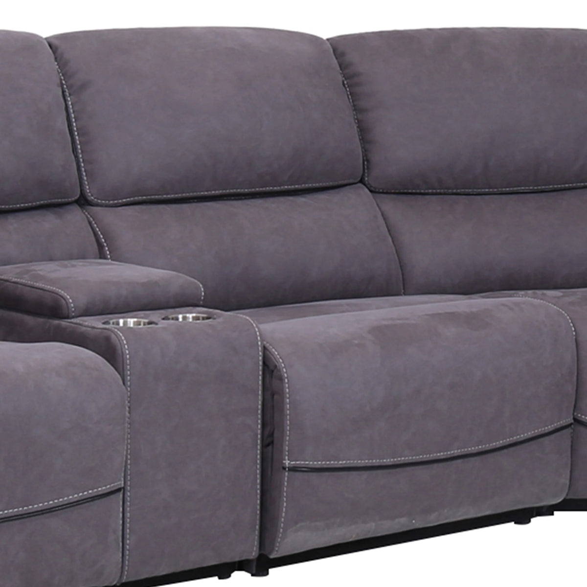 Gray Fabric Power Reclining Sectional Y969535