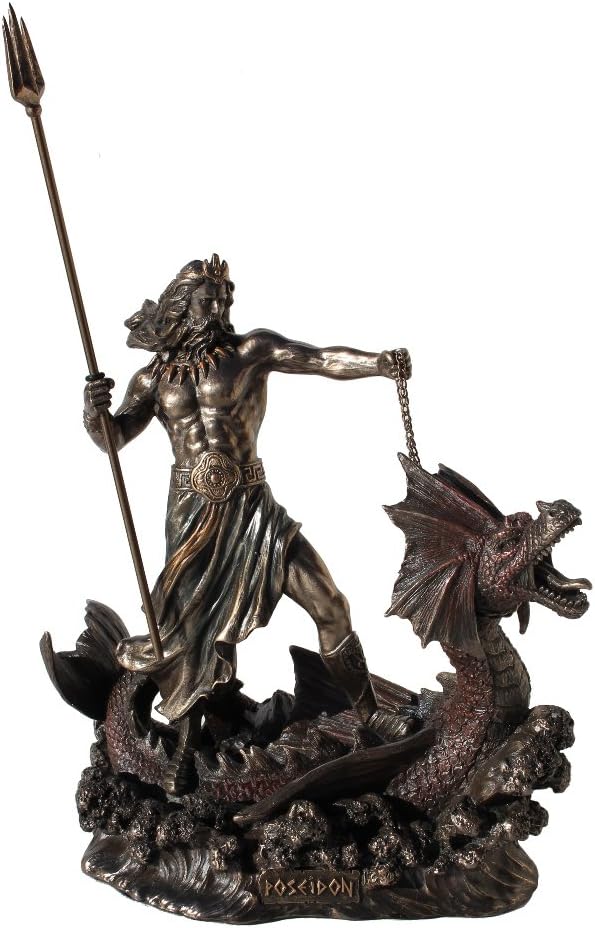 Cold Cast Bronze Hippocampus Statue, 9 1/4 Inch, Pack of 2 M534