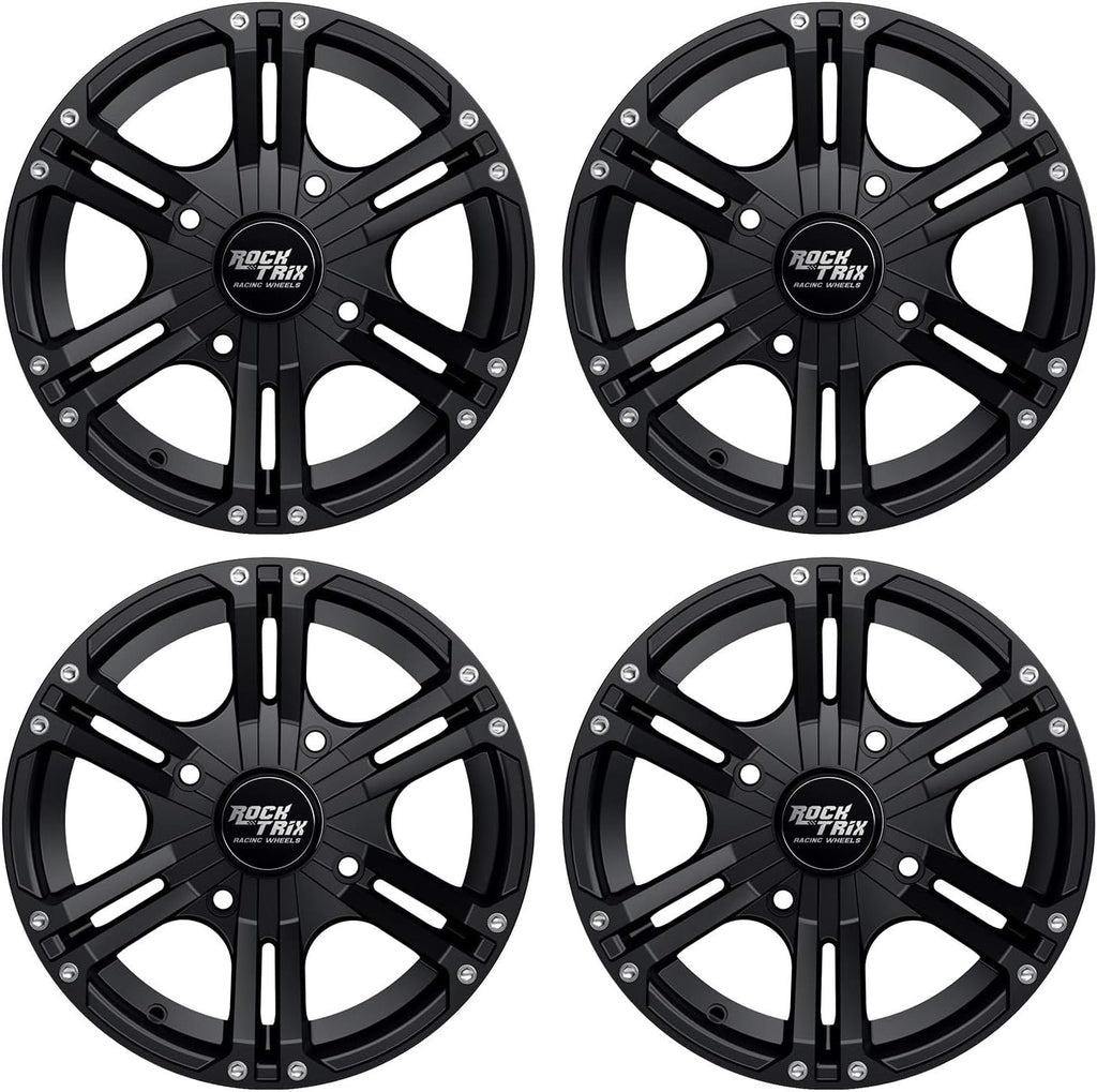 Matte Black 14x7 ATV Wheels Rims Set of 4 Y156470