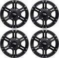 Matte Black 14x7 ATV Wheels Rims Set of 4 Y156470