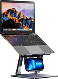 Adjustable Height Laptop Stand with Phone Holder, Foldable Laptop Riser U3610