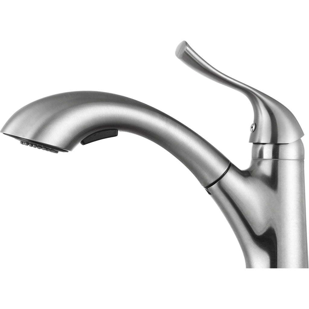 Brushed Nickel Single-Handle Pull-Out Sprayer Kitchen Faucet K304