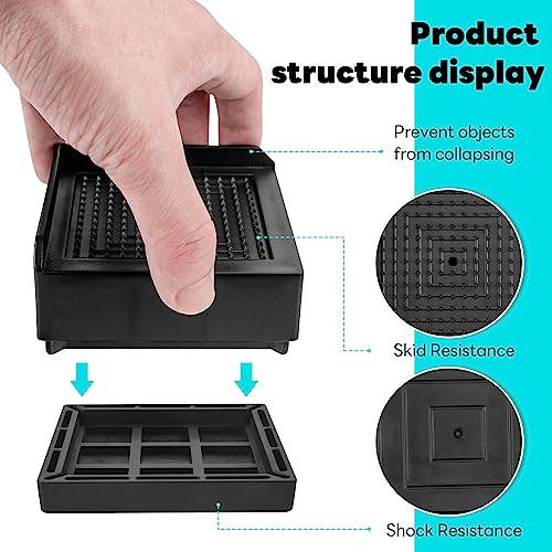 Black 4 Pack Furniture Risers 1.5 Inch C38121