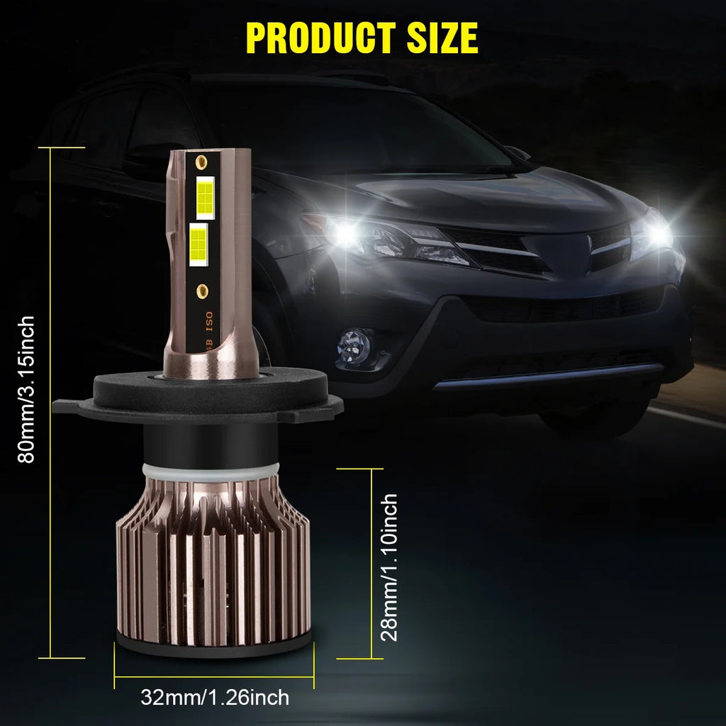 9003 H11 LED Headlight Fog Light Bulbs 6500K Cool White Pack of 4 K5072