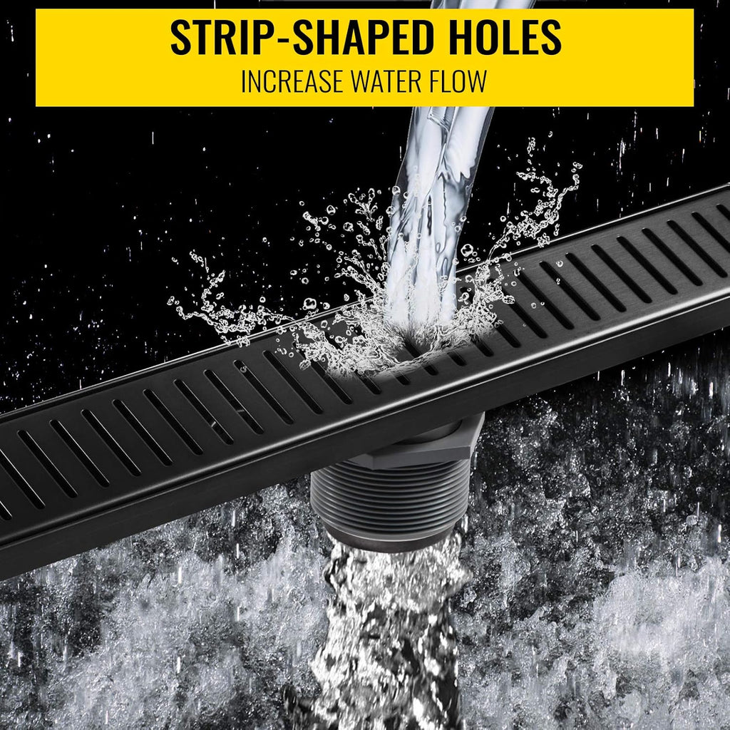 304 Stainless Steel 36x2.75in Linear Floor Drain Pack of 2 M86513