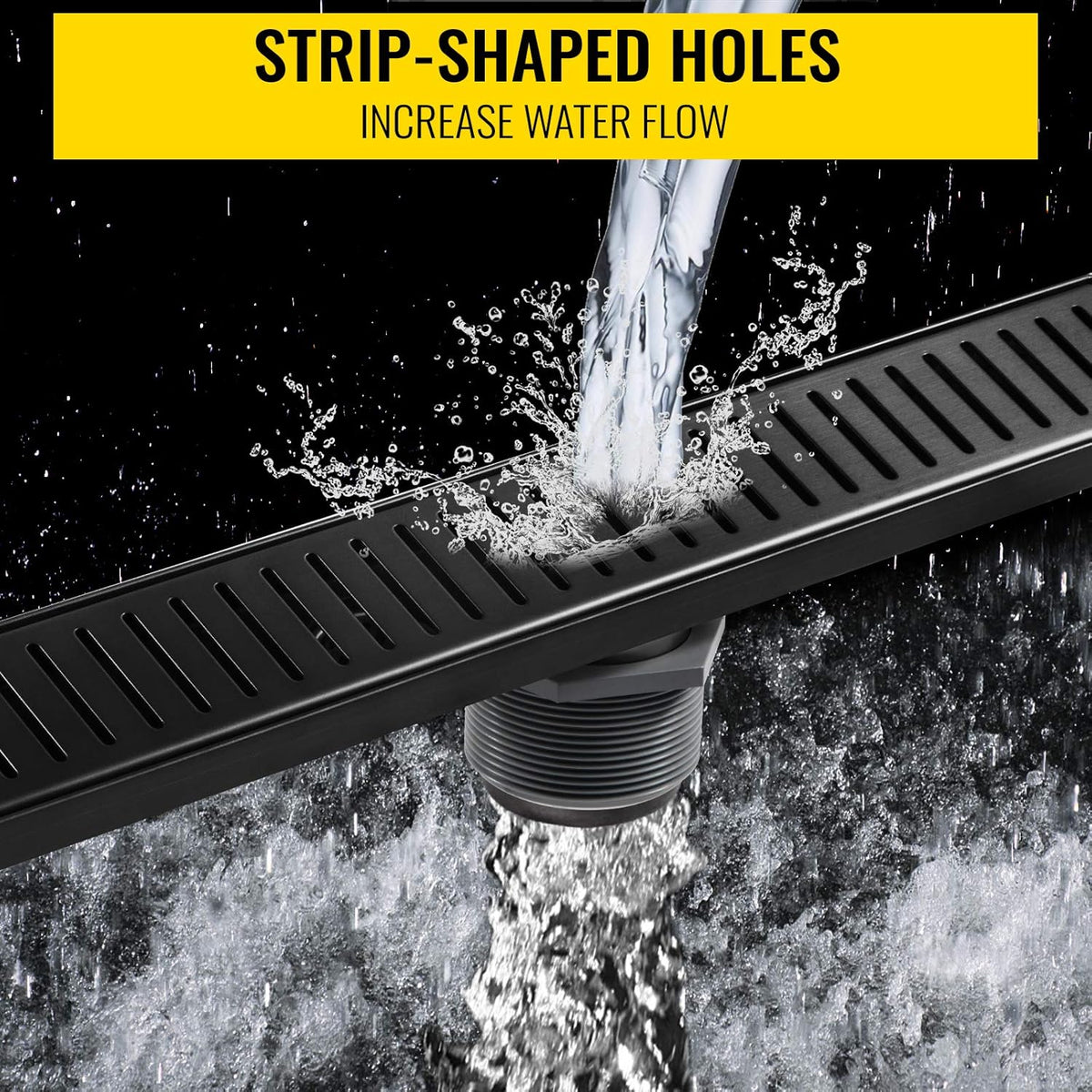 304 Stainless Steel 36x2.75in Linear Floor Drain Pack of 2 M86513
