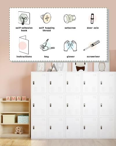 19.7" H Metal Locker Storage Cabinet with 1 Doors P447