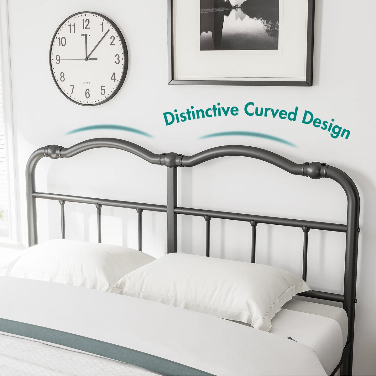 Queen Platform Bed Frame with Headboard and Footboard W1968