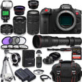 Mirrorless Cinema Camera with RF 24-105mm STM, RF 50mm f/1.8 STM, EF 75-300mm f/4-5.6 III, 420-800mm Lens, 128GB Memory, TTL Flash, Battery, Tripod D801