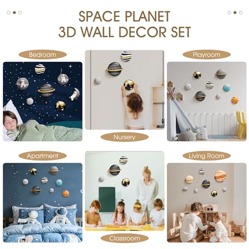 4Pcs Outer Space Planets Wall Decor C242928