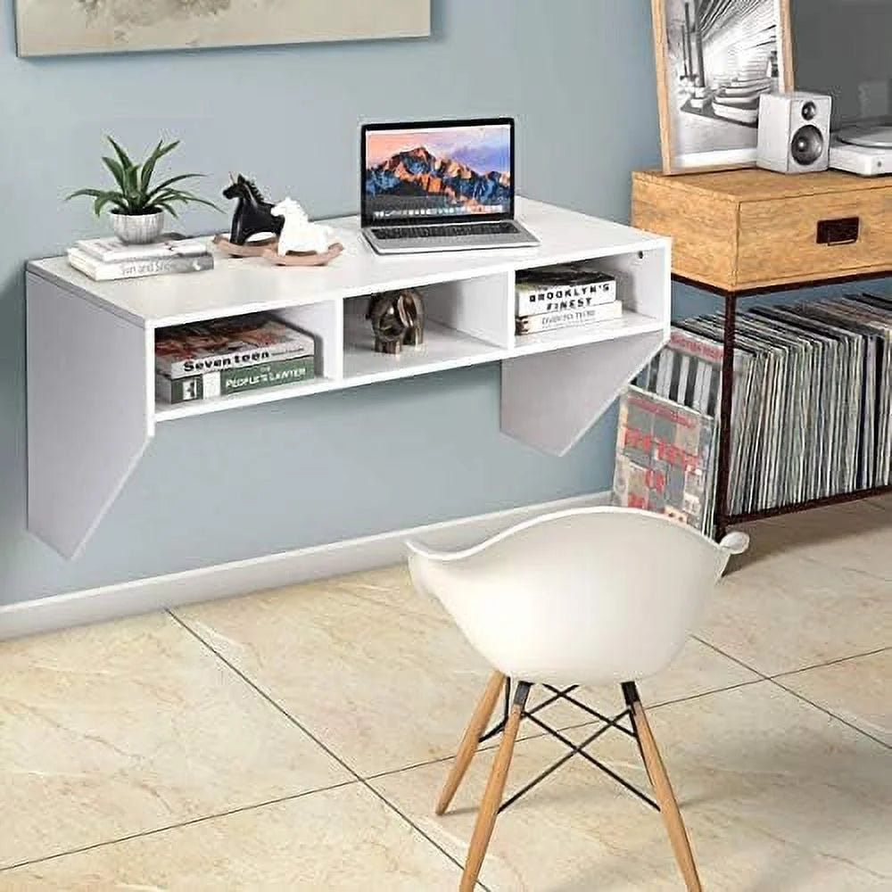 Wall Mounted Desk with 3 Shelves J1745