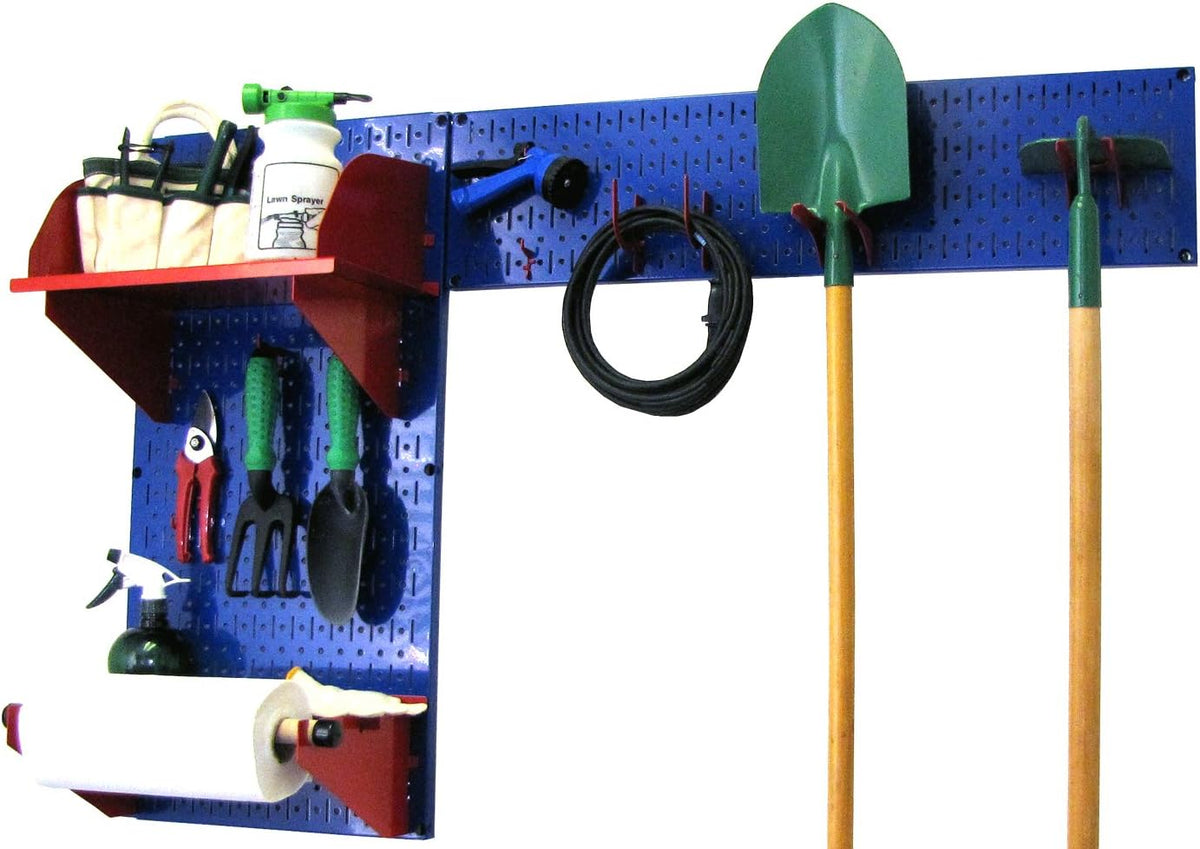 Gray Pegboard Garden Tool Organizer Kit Y958