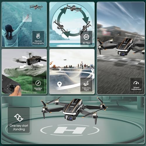 Brushless Motor Drone with Camera, 1080P HD Camera, 2 Batteries, Carrying Case D86195