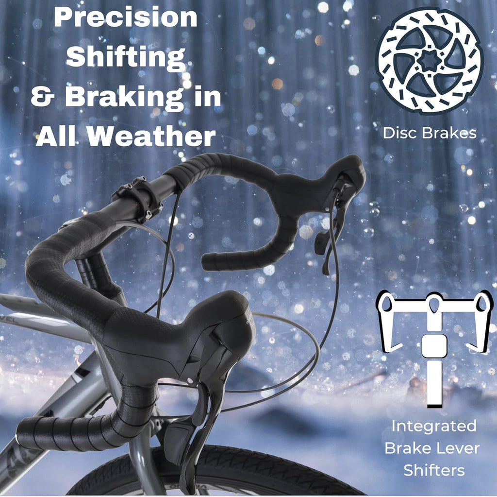 Gravel Bike with Disc Brakes, 14 Speeds, Drop Bars K85896