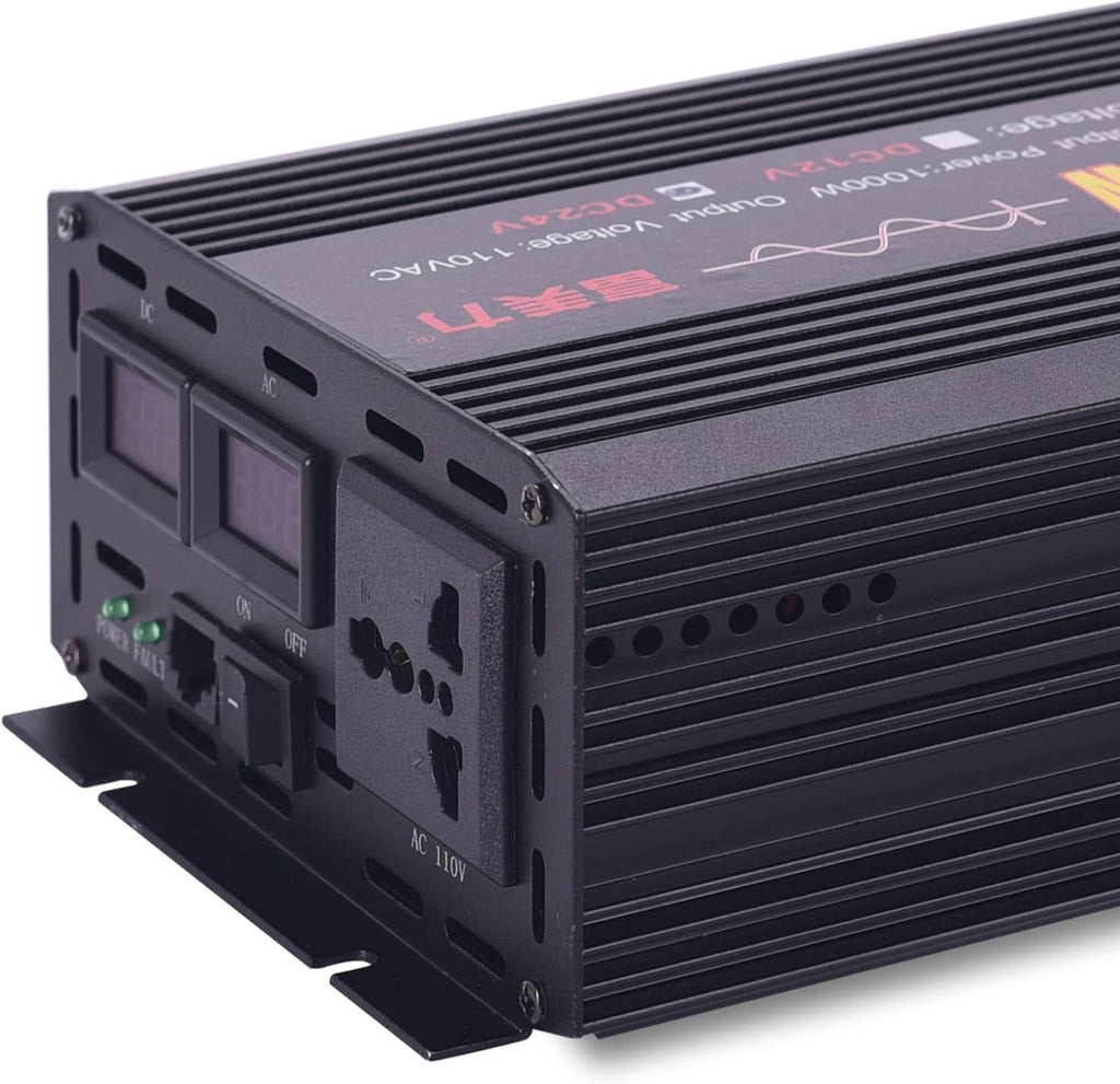 24V to 110V Pure Sine Wave Power Inverter 1000W/2000W Peak D3457