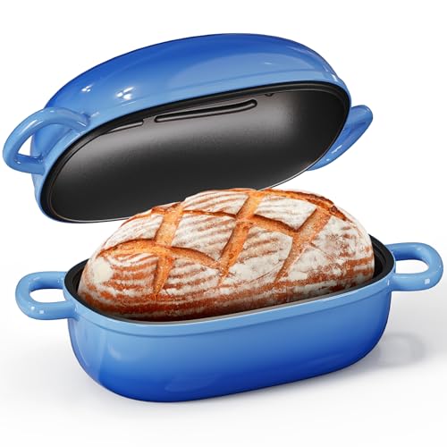 Blue Oval Cast Iron 2.5QT Dutch Oven with Lid L3675