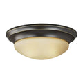 14 inch 1 LED Medium Flush Mount Heirloom Bronze Finish with Amber Scavo F119
