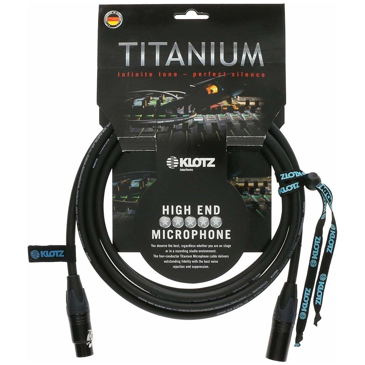 Titanium Microphone Cable Male to Female 16ft Q499908