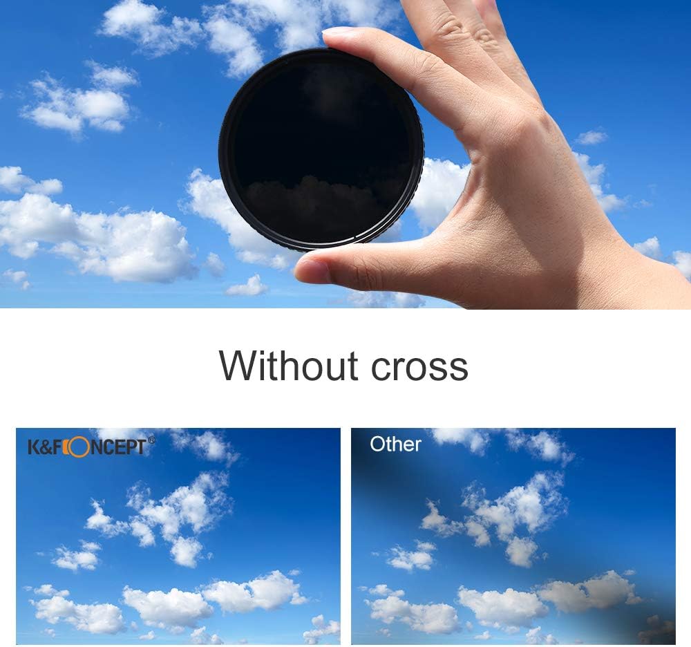 55mm Variable ND Filter ND8-ND128 3-7 Stop Hydrophobic Camera Lens Filter I47043
