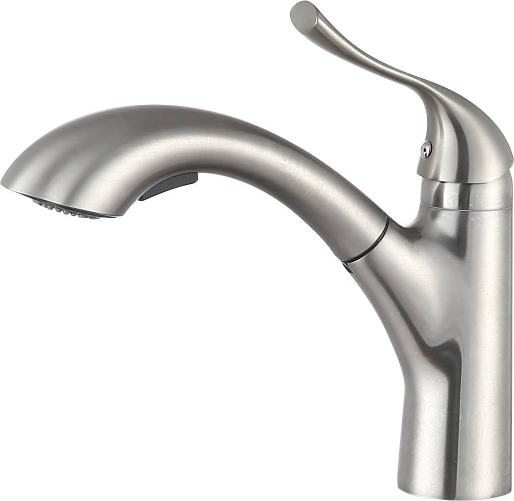 Brushed Nickel Single-Handle Pull-Out Sprayer Kitchen Faucet K304