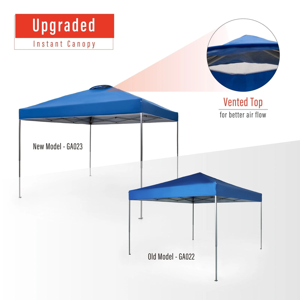 10' x 10' Blue Pop Up Canopy Tent with Wheeled Bag F8756