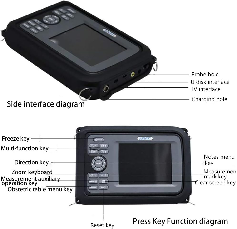 Handheld Portable Veterinary Ultrasound Machine with 3.5MHz Mechanical Sector Probe G4190