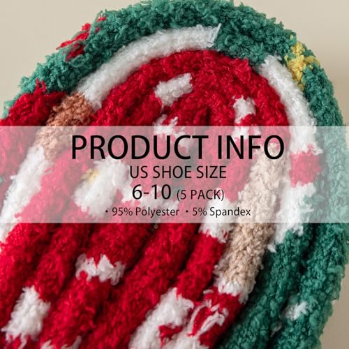 5 Pairs Fuzzy Socks V951818