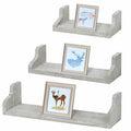 3 Piece Wall Shelf Set Gray E9249