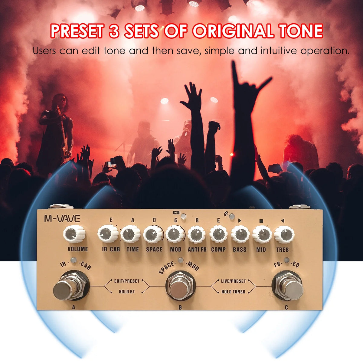 Portable Multifunctional Acoustic Guitar Effect Pedal E48199