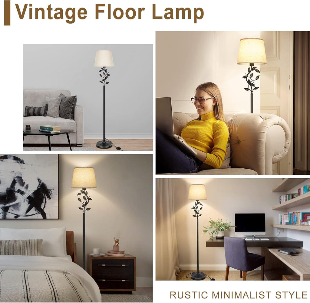 Fully Dimmable LED Floor Lamp with Delicate Leaves, 8W Bulb Included X287293