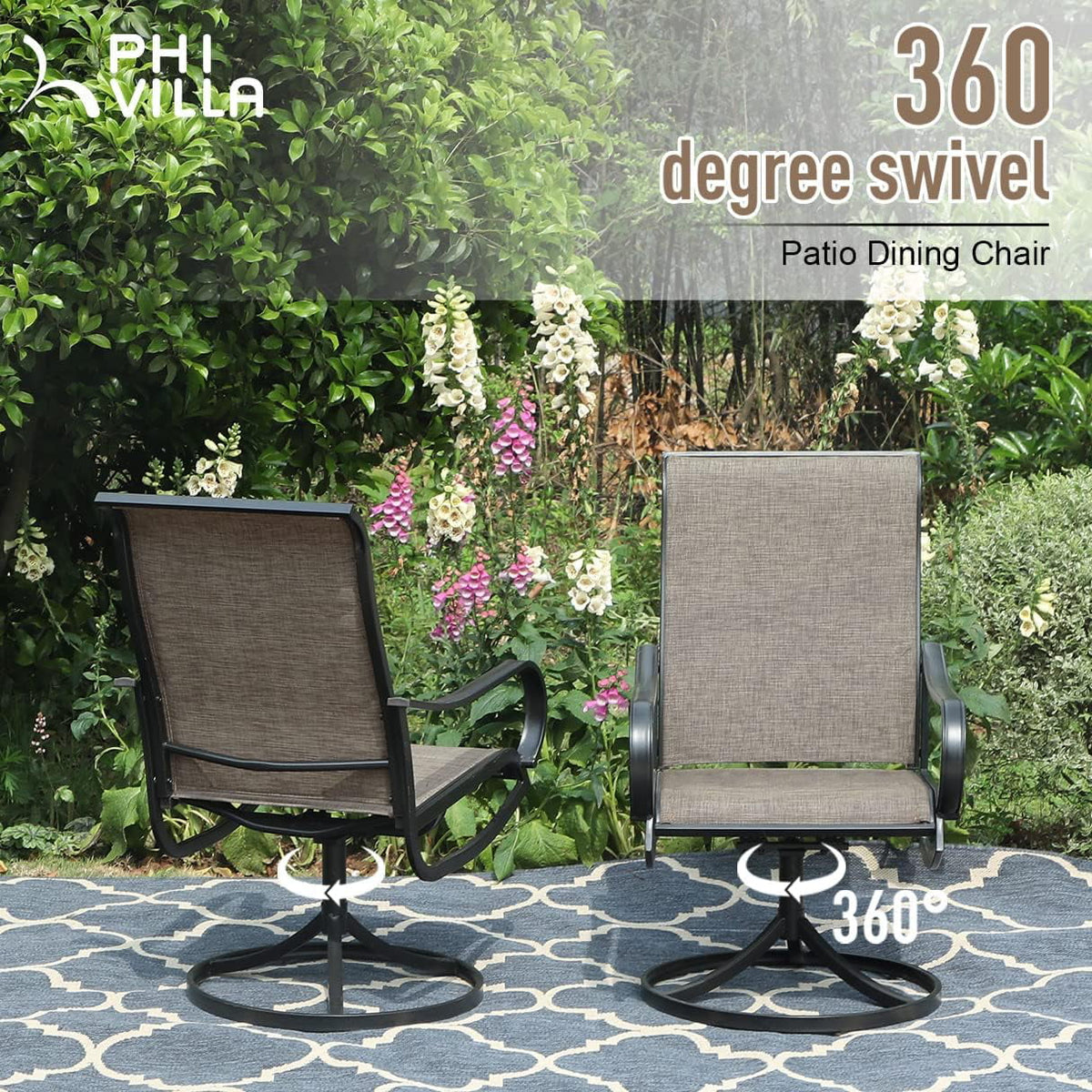 Patio Dining Set with Umbrella 6 Person A83789