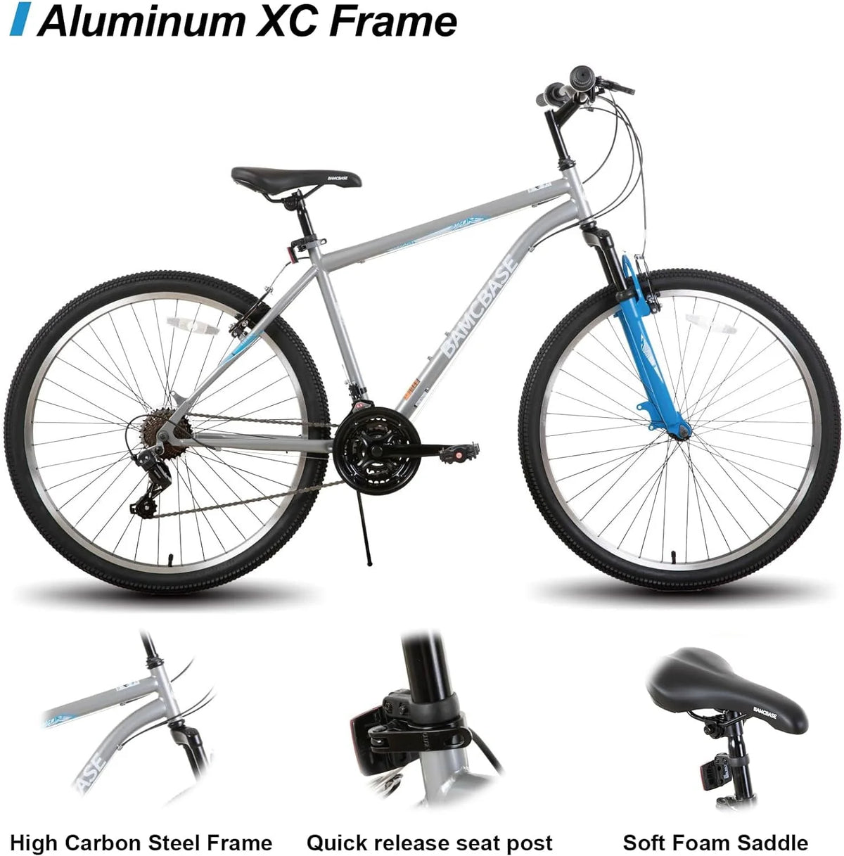 26 27.5 Inch Mountain Bike 21 Speeds Hardtail Bicycle T427