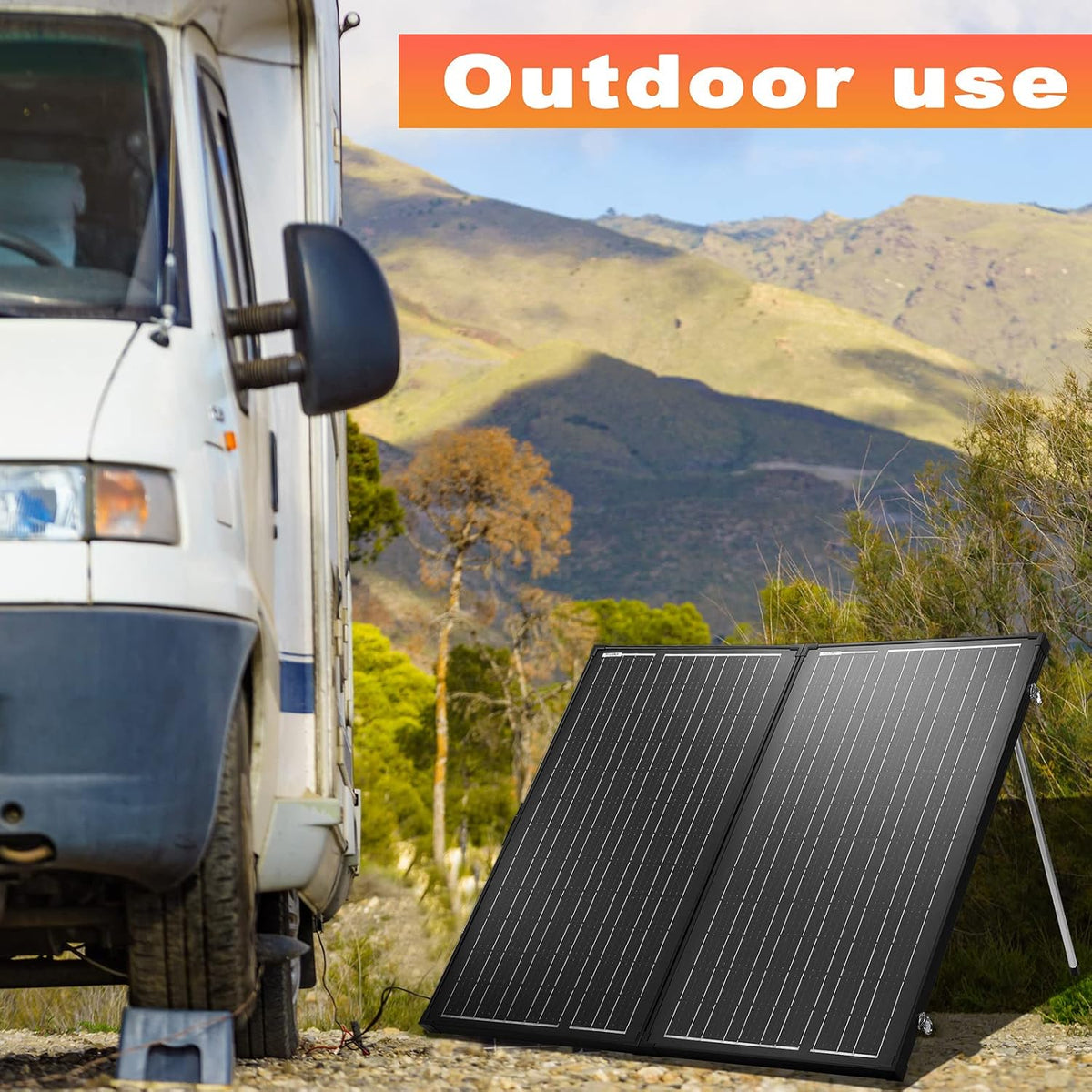 200 Watt 12 Volt Portable Foldable Monocrystalline Solar Panel Suitcase with 30A Charger Controller J35701