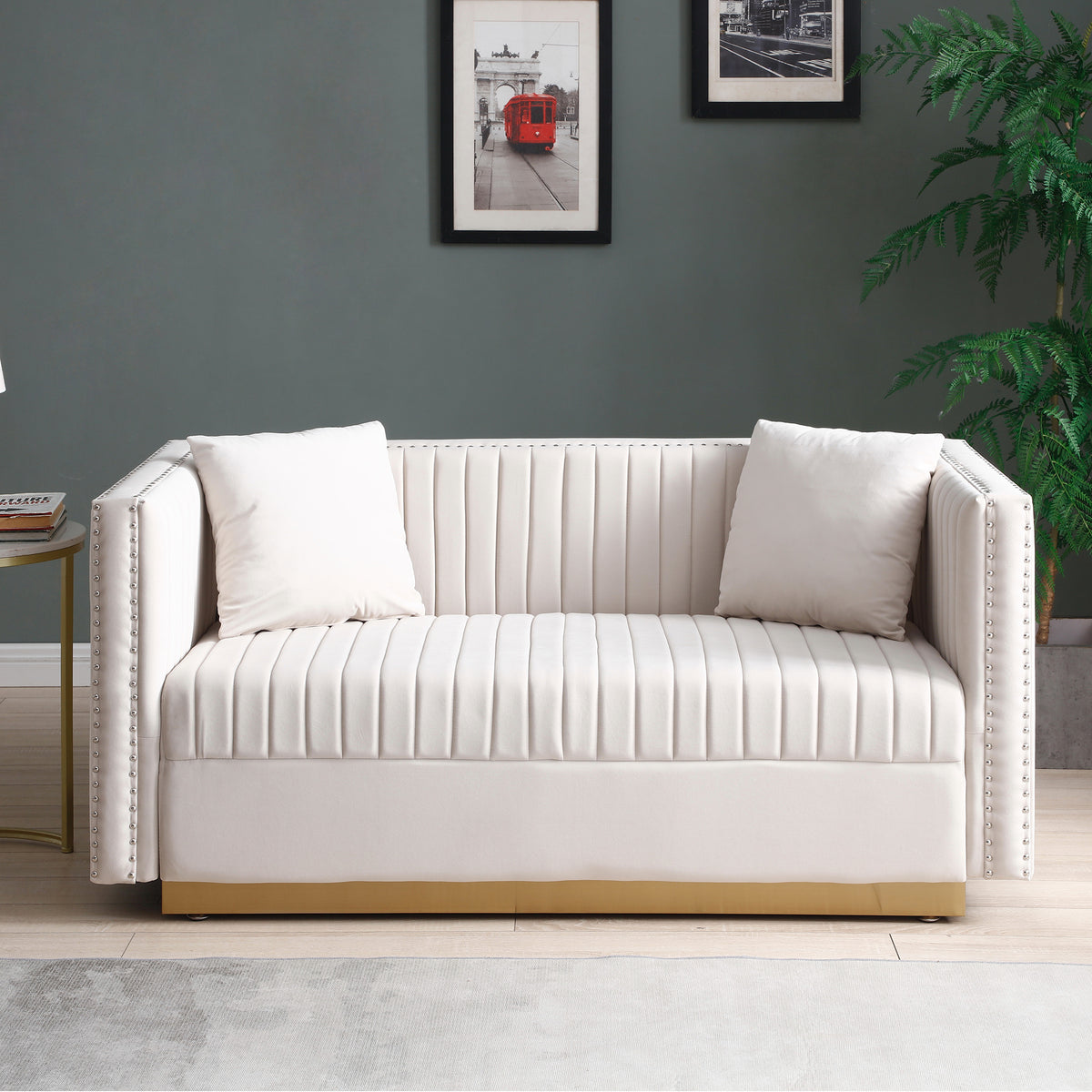 Tufted Velvet Loveseat Y7905