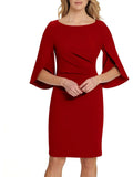 Ruched Knee-Length Wear to Work Dress P224180