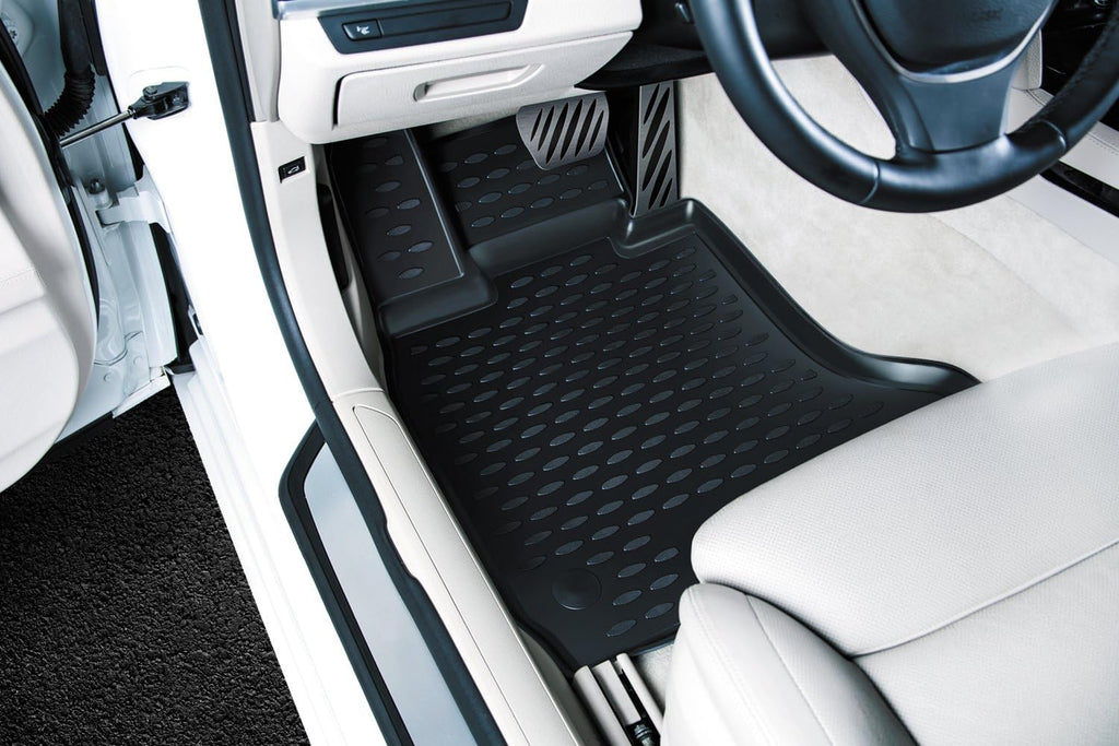 Black 3 Row Floor Mats Liner Set X129