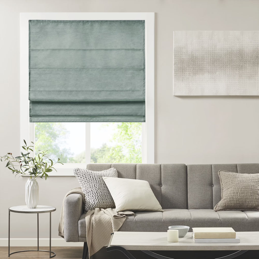 Green Cordless Roman Shade, 35"x64" P706869