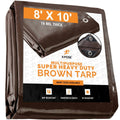 Brown Poly Tarps 8 x 10, Case of 8 J2102