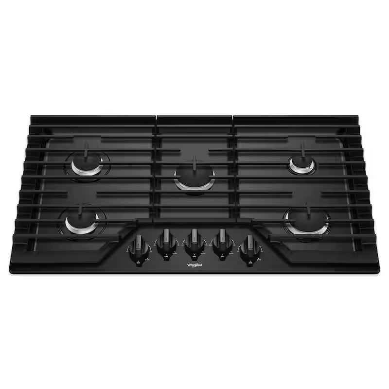 Black 5 Burner Gas Cooktop with Cast-Iron Grates Y77504