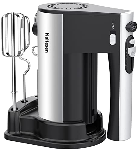 600W 10 Speed Handheld Electric Mixer with Beaters Dough Hooks H9063