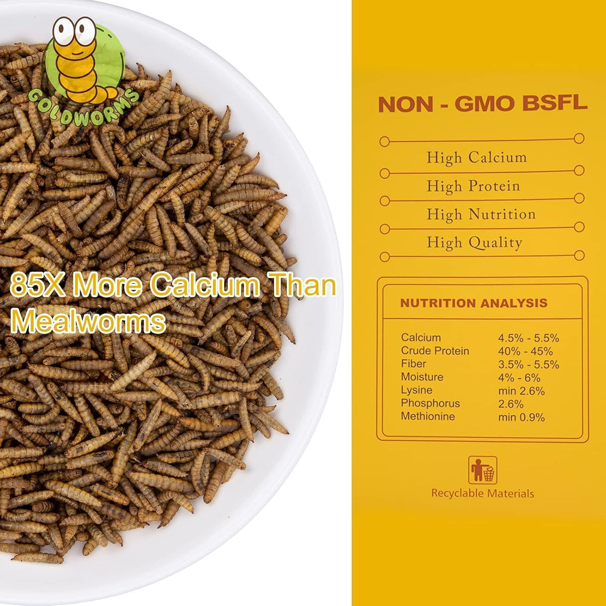 11LBS Dried Black Soldier Fly Larvae Treats Pack of 2 H439