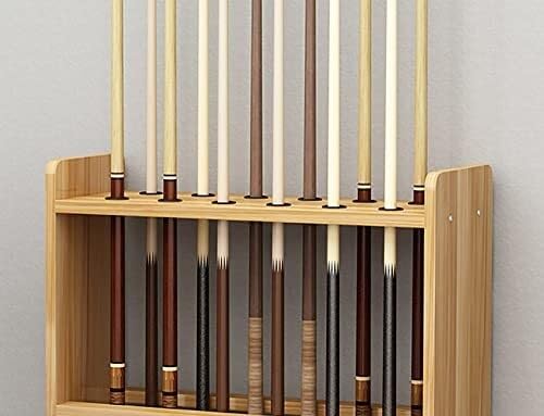 Teak Wooden Billiard Cue Rack Stand for 12 Cues O705253