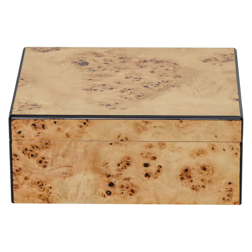 Desktop Cigar Humidor with Hygrometer and Humidifier, Spanish Cedar Lined U775189
