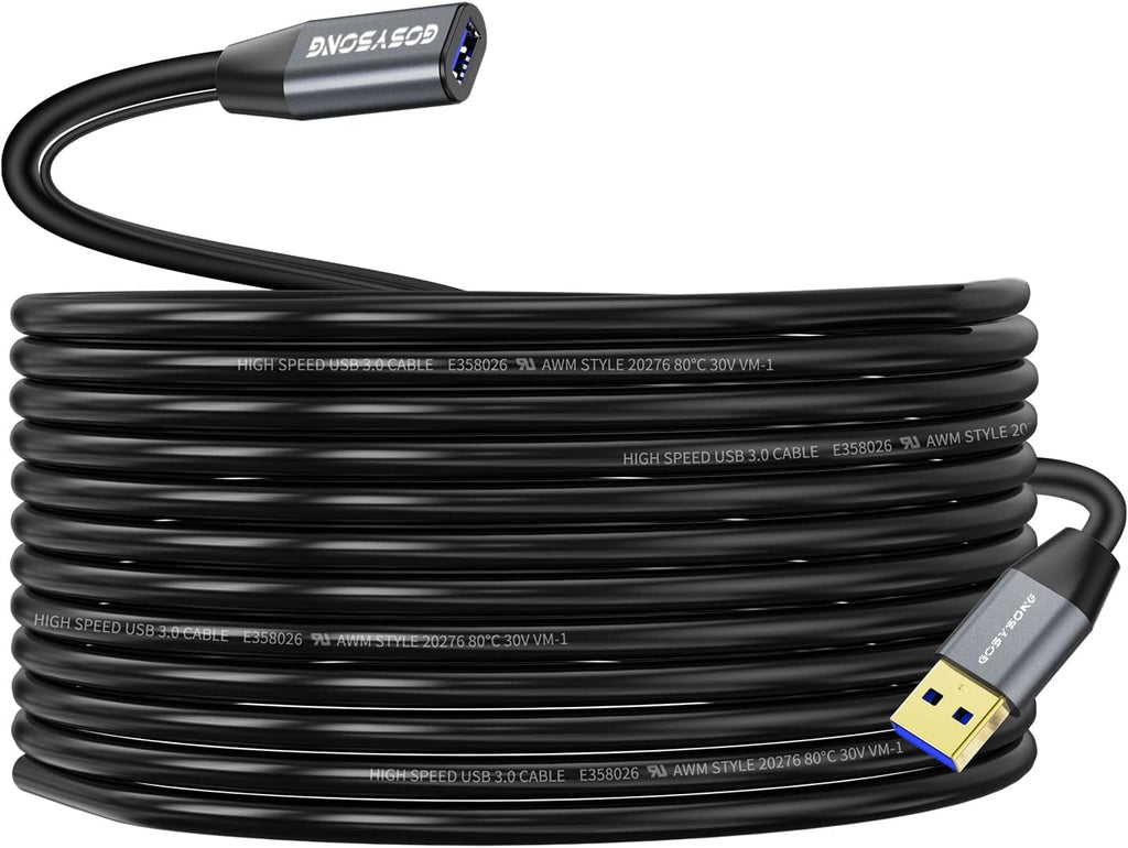 USB 2.0 Type A Male to A Female Active Repeater Extension Cable 100ft B9755