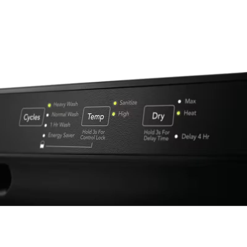 Black 24 in Built-In Dishwasher with 4 Cycles N68578
