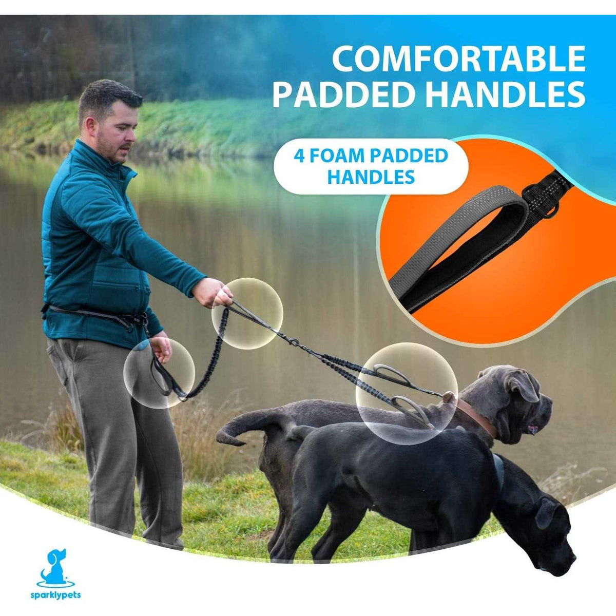 Hands Free Double Dog Leash D8226