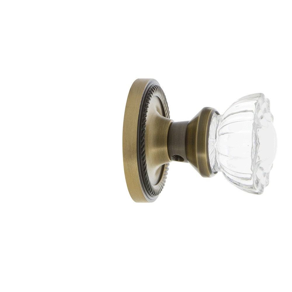 Antique Brass Crystal Glass Door Knob Z949