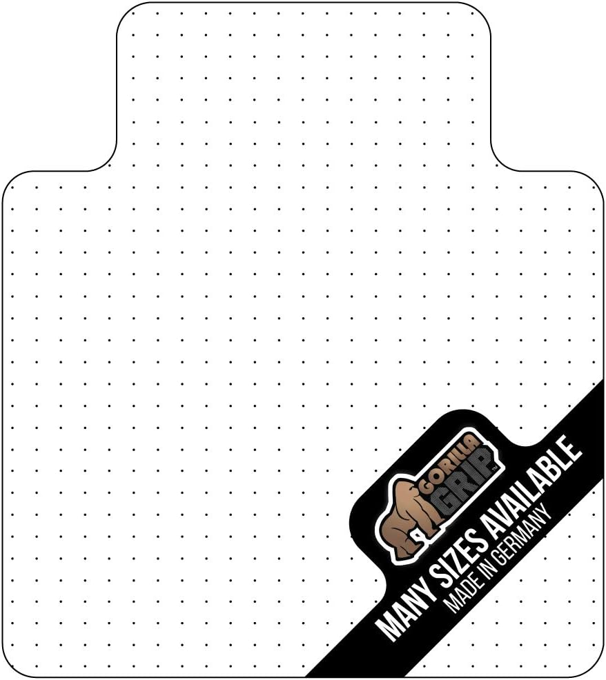 Heavy Duty Studded Desk Chair Mat with Lip 48x36 Clear W45153